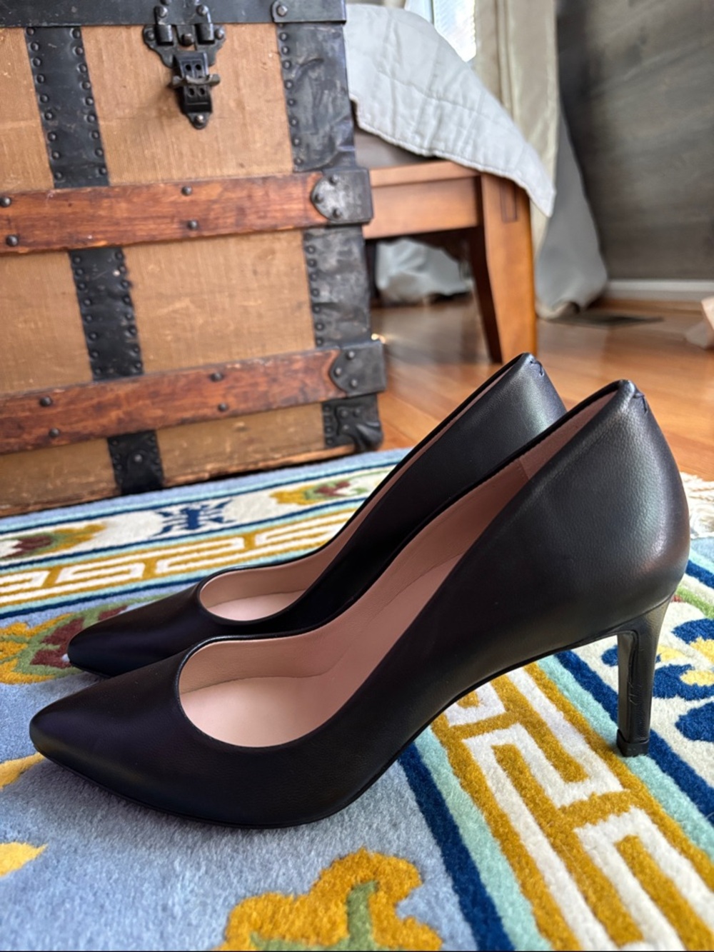 NEW Inez Lola Black Pointed-Toe Pumps Size 8 - Picture 6 of 6